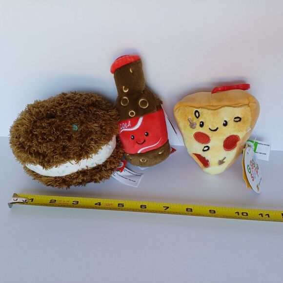 Back-to-School Bag clip-on bundle giggle scape plush Burger/cola/pizza - Picture 2 of 10